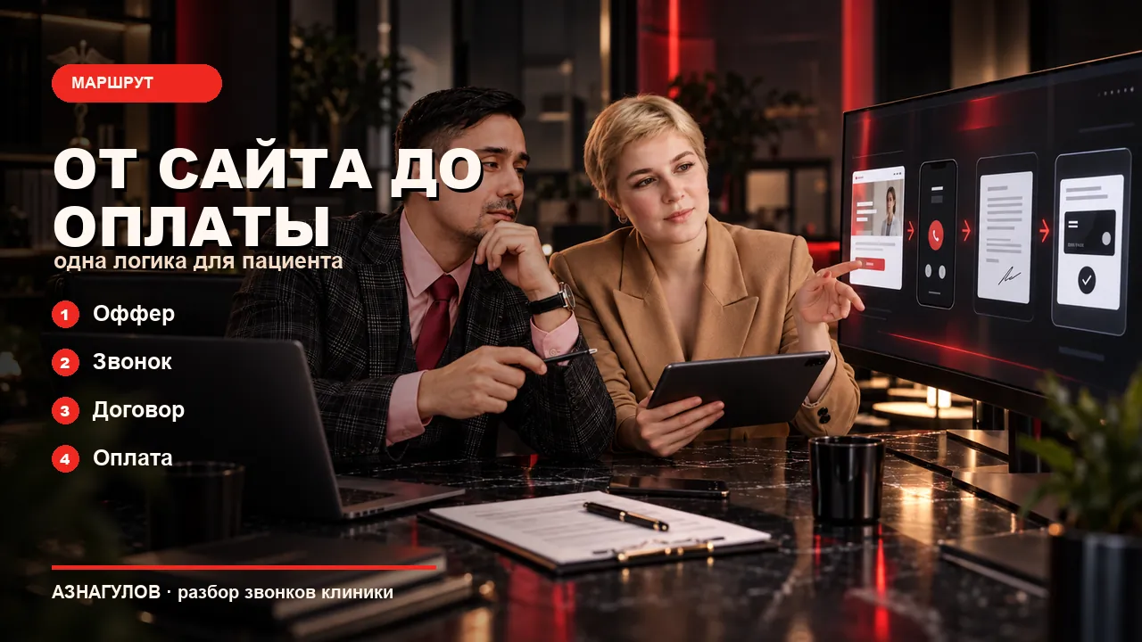 Маршрут пациента от сайта до договора и оплаты
